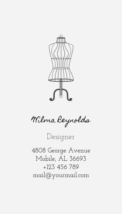 Business Card Maker for Seamstress with Sewing Images 