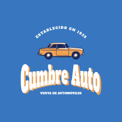 Retro Logo Generator for a Car Dealership with a Vintage Automobile