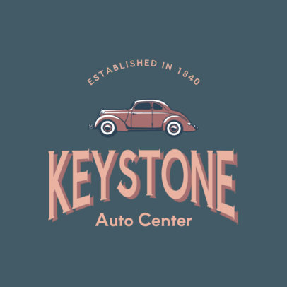 Online Logo Maker for a Dealership Featuring a Classic Automobile Graphic