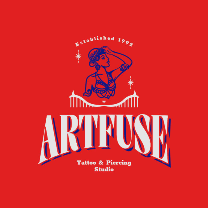 Online Logo Creator for a Tattoo and Piercing Studio with a Woman Graphic