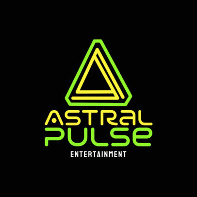 Gaming Studio Logo Maker Featuring a Triangular Graphic 6421h