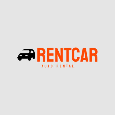 Auto Rental Service Logo Template Featuring a Car Icon