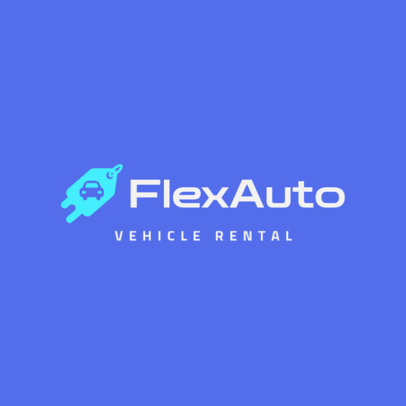 Logo Creator Featuring a Tag with a Car for a Vehicle Rental Service
