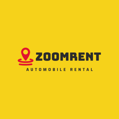 Automobile Rental Company Logo Maker with a Location Pin Icon