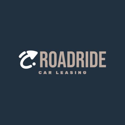 Car Leasing Company Logo Template Featuring an Arrow Graphic