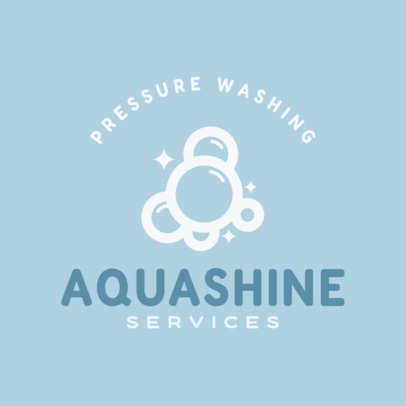 Logo Maker for Pressure Washing Services Featuring Bubble Graphics