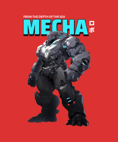 Trendy T-Shirt Design Maker With a Kaijus-Inspired Illustration