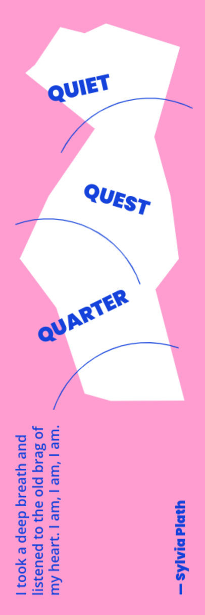 Bookmark Design Template with Bold Words and an Author's Quote ed6897a