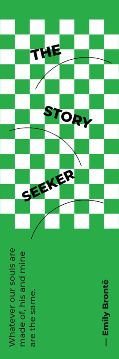 Bookmark Design Creator with a Famous Quote over a Checkered Background ed6897b