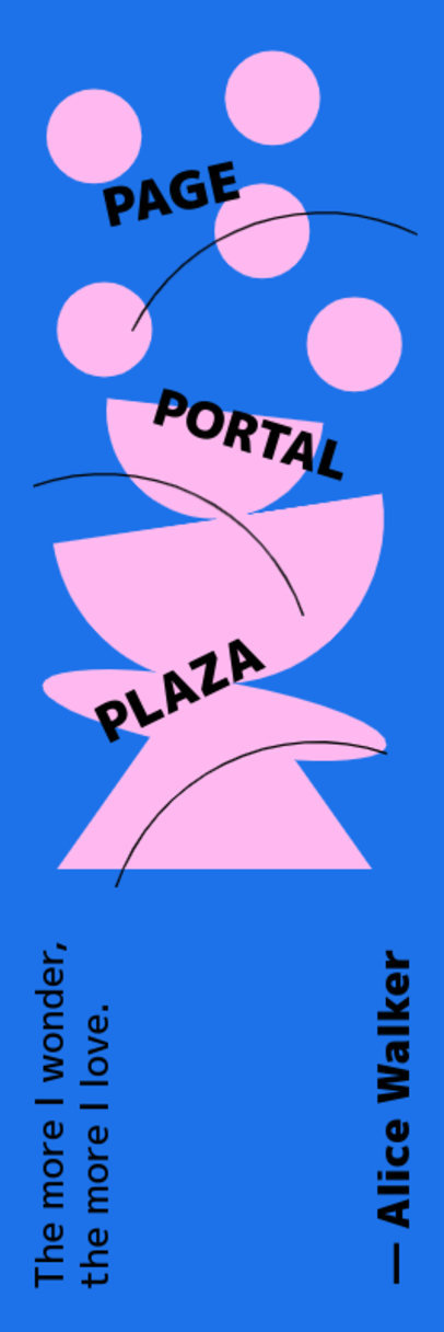 Bookmark Design Maker Featuring Colorful Shapes with Bold Words ed6897d