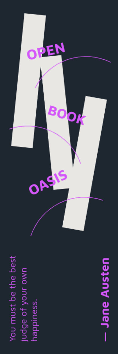 Bookmark Design Template Featuring a Short Quote by an Author ed6897e