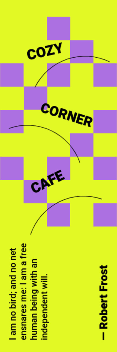 Bookmark Design Maker with Words over a Checkered Background ed6897i