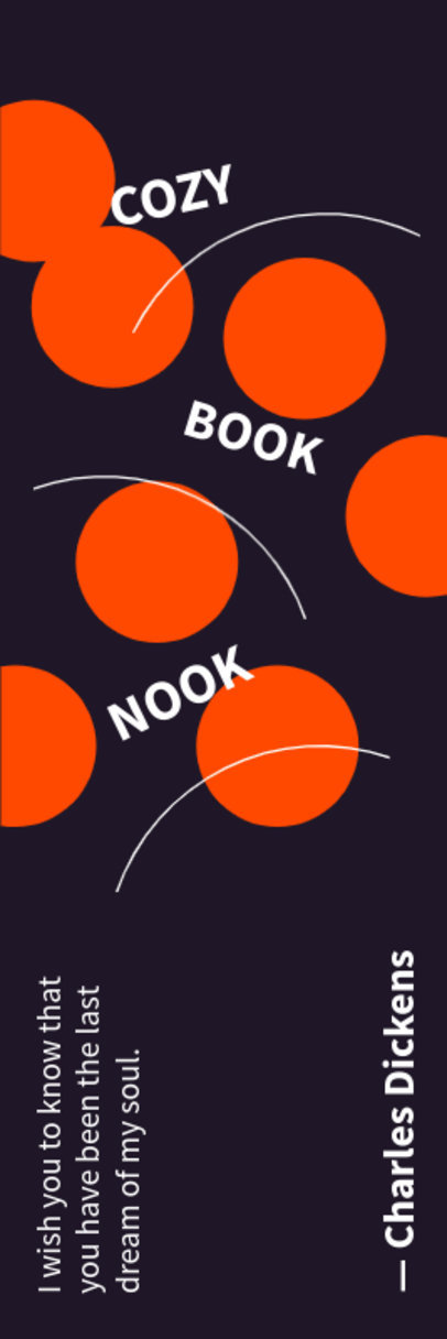 Bookmark Design Maker Featuring Colorful Circles and a Quote ed6897m