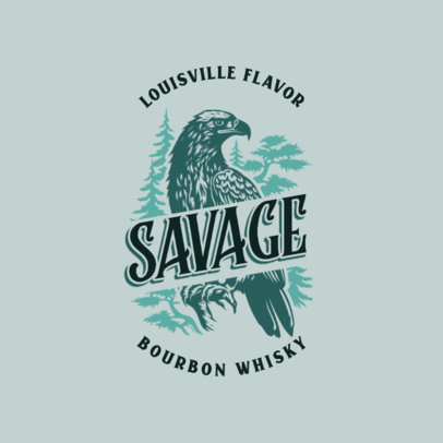 Logo Template for a Hand-Made Bourbon Whisky