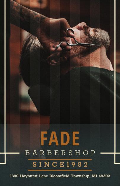 Barber Shop Flyer Maker with Color Image