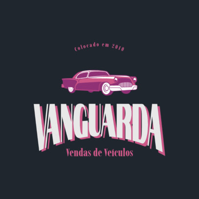Logo Generator Featuring a Classic Vehicle for a Retro Car Dealership
