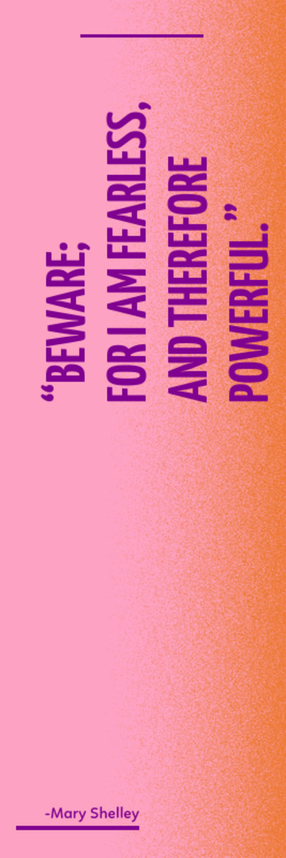 Powerful Bookmark Design Generator With a Phrase by a Popular Female Novelist ED-6899m