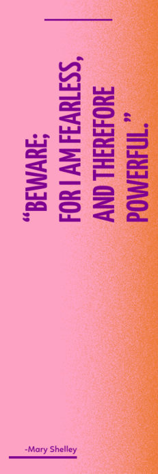 Powerful Bookmark Design Generator With a Phrase by a Popular Female Novelist