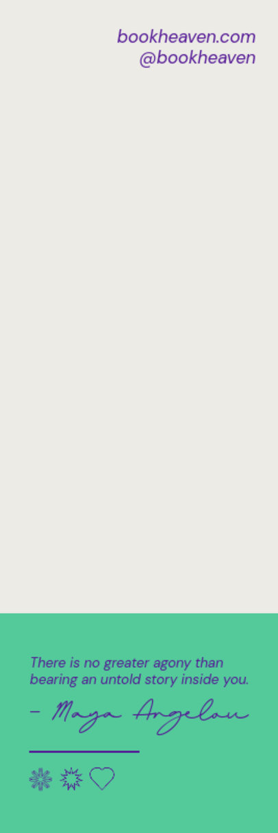 Bookmark Design Template with an Author's Quote over a Colorful Background ed6898f