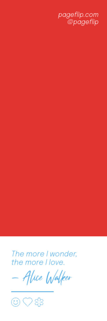 Bookmark Design Creator with a Motivational Phrase by a Famous Author ed6898h