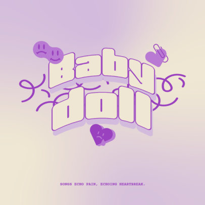 Olivia Rodrigo-Inspired Logo Creator with Heart Graphics for a Music Channel 6417b