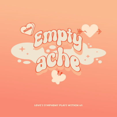 Music Channel Logo Template with Heart Stickers and a Short Slogan 6417d