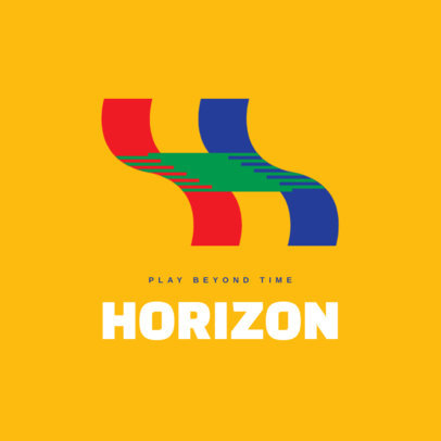 Retro Gaming Logo Maker with an RGB-Colored Graphic 6418a