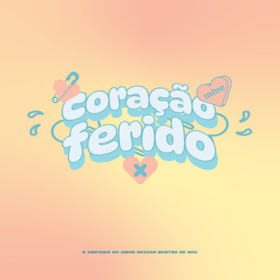 Y2K-Aesthetic Logo Generator for a Music Channel with Heartbreak Graphics 6417k