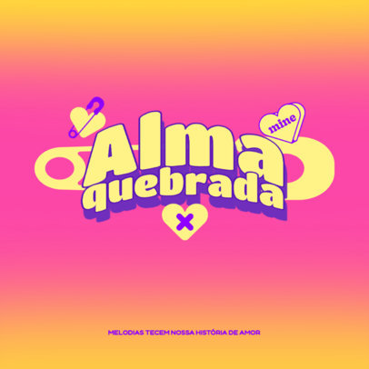 Music Channel Logo Template with Heartbreak Graphics Inspired by Olivia Rodrigo 6417l