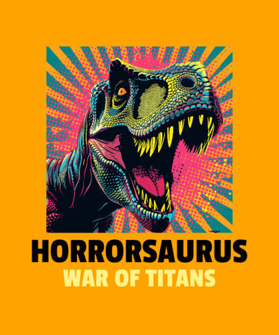 T-Shirt Design Maker Featuring a Bold T-Rex Graphic 3406h-6396