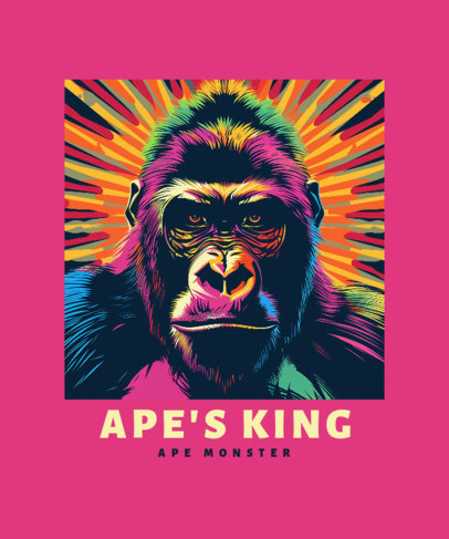 Kong-Inspired T-Shirt Design Creator Featuring a Comic Quote 6066o-6396