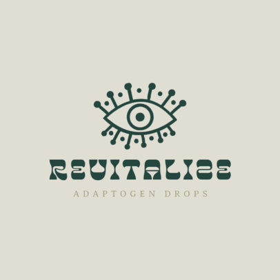 Logo Template for an Adaptogen Drops with an Eye Graphic