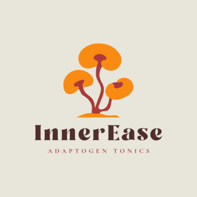 Adaptogen Tonics Logo Creator with Illustrated Mushrooms