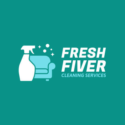 Logo Template With Cleaning Tools  for a Washing Sofa Service