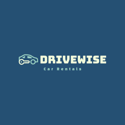 Logo Maker for a Car Rental Service Featuring an Automobile and a Key
