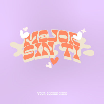 Logo Generator with Illustrated Hearts and a Y2K-Aesthetic Typography 6416g