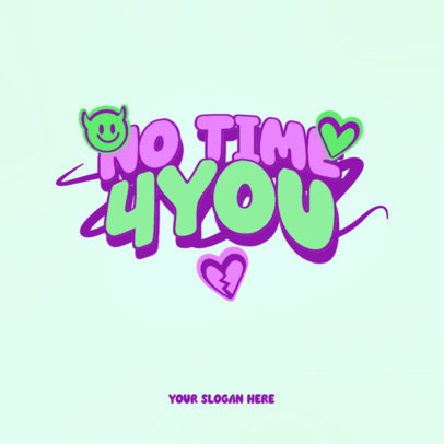 Logo Maker Inspired by Olivia Rodrigo with Colorful Stickers and a Chunky Font 6416d