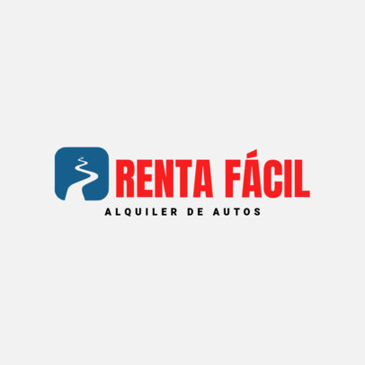 Car Rental Service Logo Template Featuring a Road Symbol