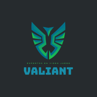 Gaming Logo Maker Featuring an Abstract Graphic with Wings 6419h