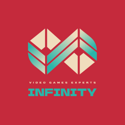 Gaming Logo Template Featuring an Infinity-Shaped Graphic 6419i