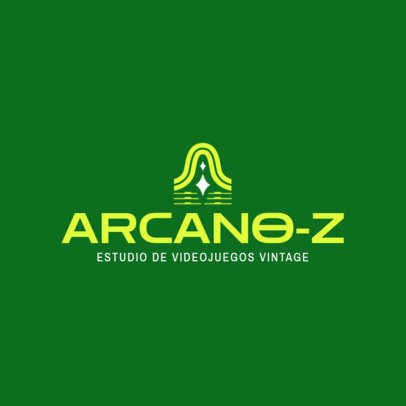 Gaming Studio Logo Template Featuring an Abstract Graphic with a Star