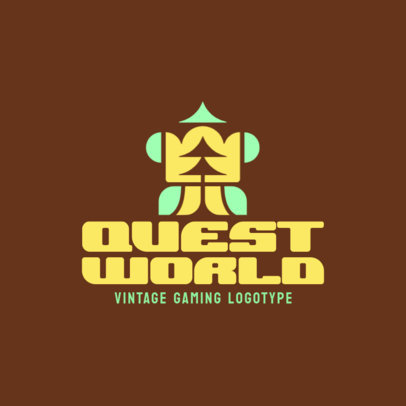 Logo Generator for a Retro Gaming Studio Featuring a Chunky Font 6420i