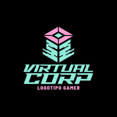 Logo Maker for Gamers Featuring an Abstract Graphic for a Retro Gaming Shop