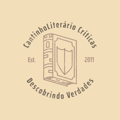 Online Logo Maker with a Book Graphic for a Reading Club