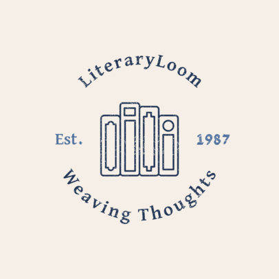 Online Logo Generator Featuring a Quote for a Book Club