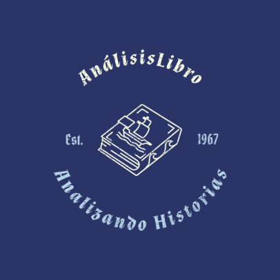 Logo Generator for a Reading Club Featuring a Book and a Quote