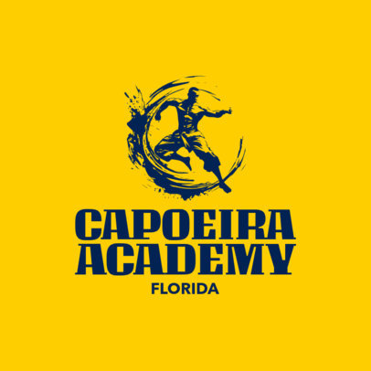 Online Logo Maker with an Illustrated Fighter for a Capoeira Academy 6422