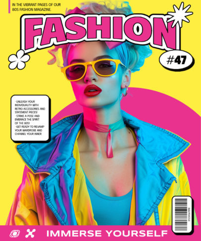 T-Shirt Design Maker Featuring a Woman Wearing 80s-Inspired Fashion  6431