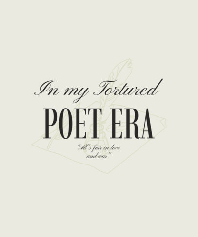 T-Shirt Design Generator Inspired by Taylor Swift's Tortured Poets Album