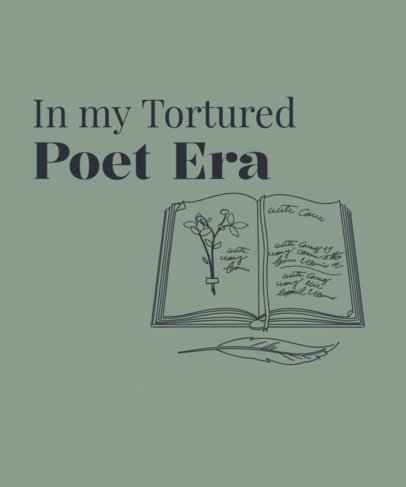 Tortured Poets Department-Inspired T-Shirt Design Generator With References From Taylor Swift